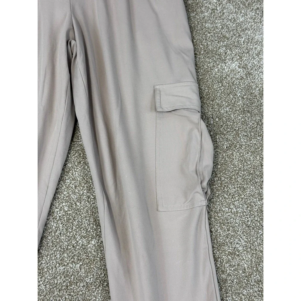 Sincerely Jules Womens Cargo Jogger Pants‎ Tan Beige Large Utility L Athleisure